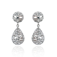 linea post double dangle earrings