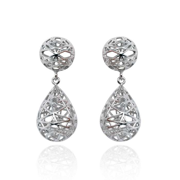 linea post double dangle earrings