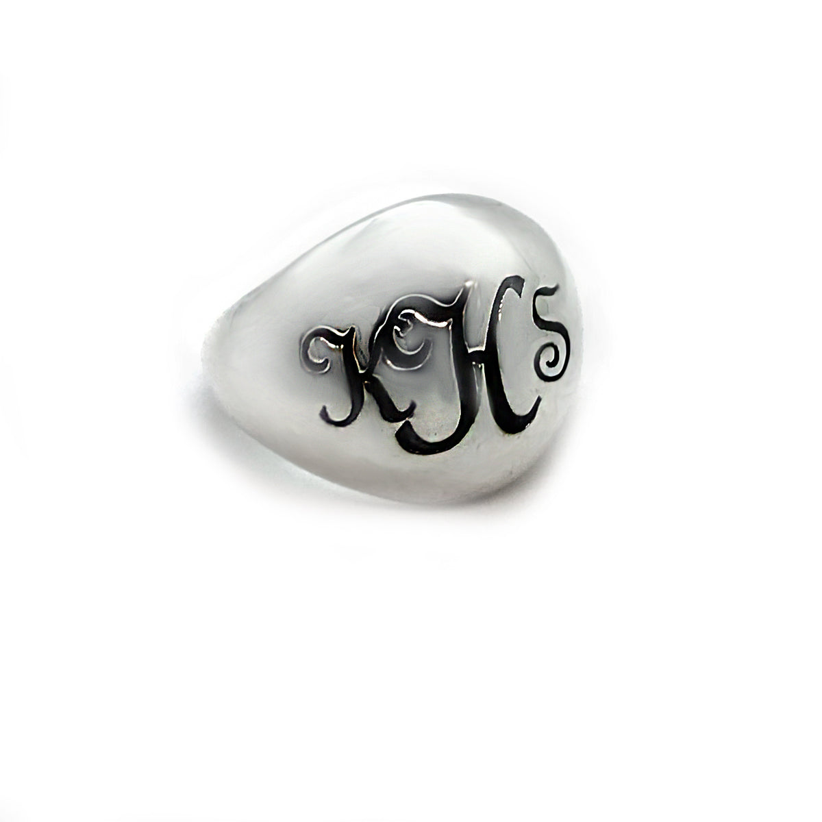 essentia dome ring with monogram