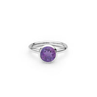 chroma round 8mm amethyst ring