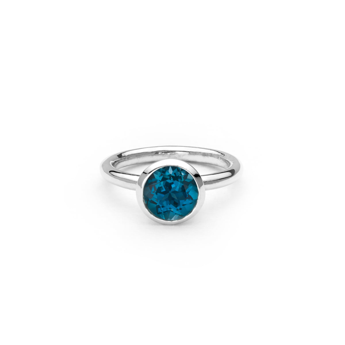 chroma round 8mm london topaz ring