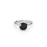 chroma round 8mm onyx ring