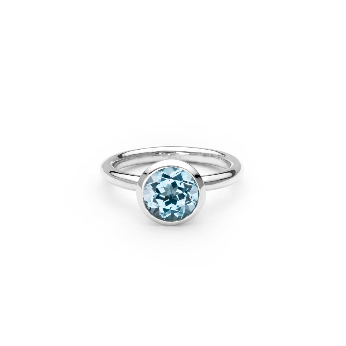 chroma round 8mm sky blue topaz ring