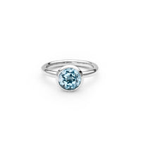 chroma round 8mm sky blue topaz ring