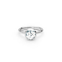 chroma round 8mm white topaz ring