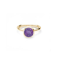 chroma round 8mm amethyst ring