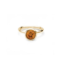 chroma round 8mm citrine ring
