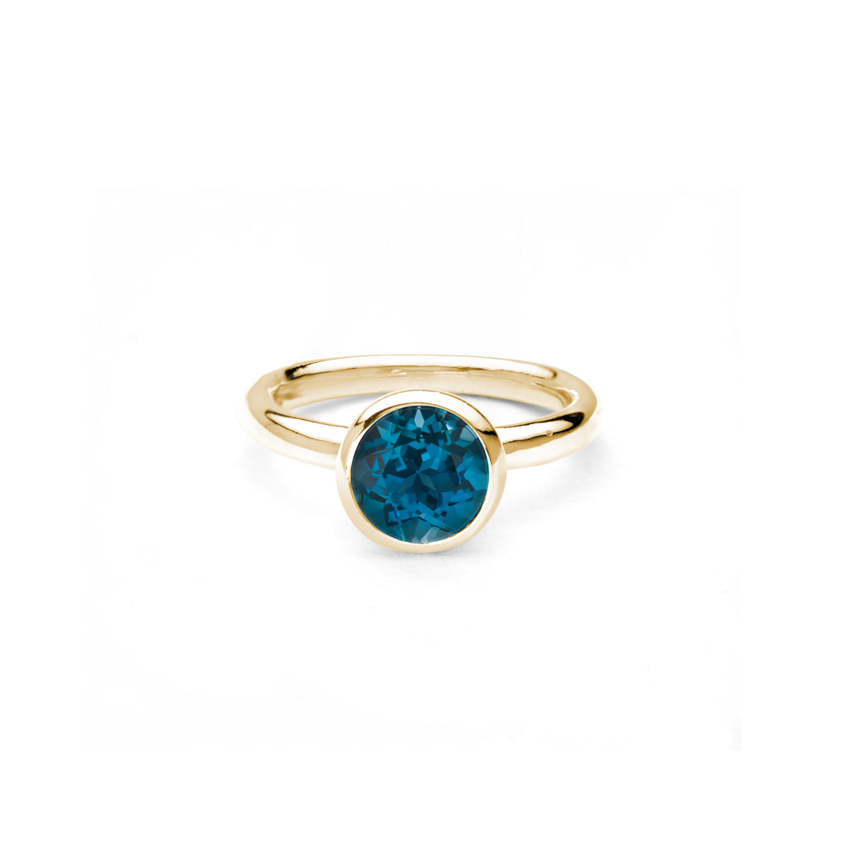 chroma round 8mm london topaz ring
