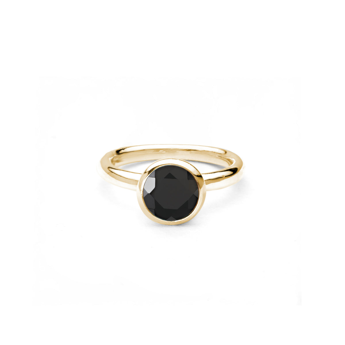 chroma round 8mm onyx ring