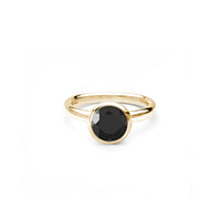 chroma round 8mm onyx ring