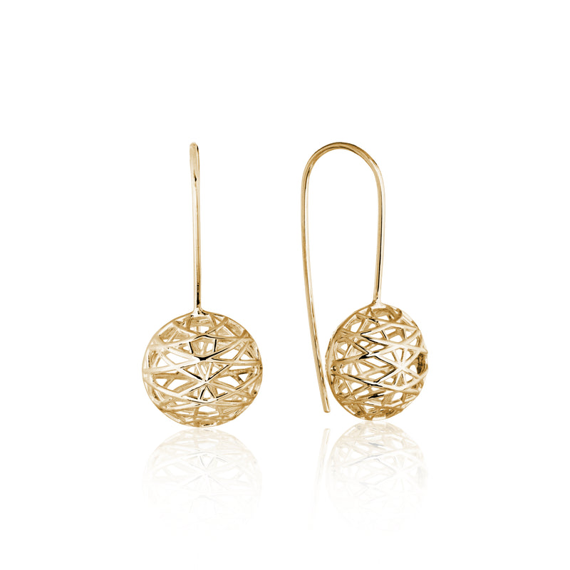 linea sphere dangle earrings