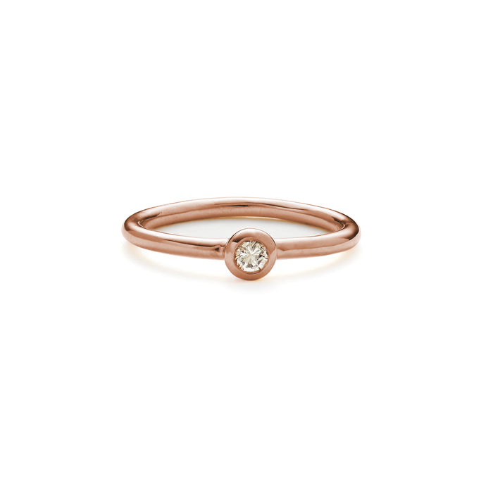 round diamond stackable ring