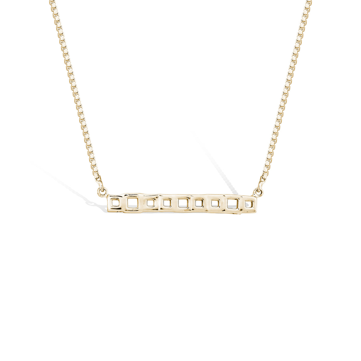 Solinas single line horizontal bar necklace