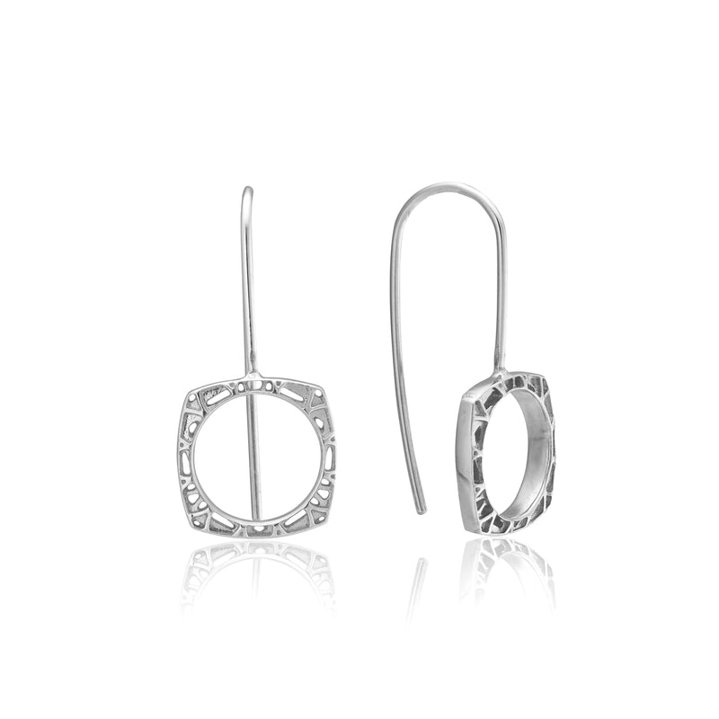aperta square dangle earrings