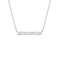 Solinas single line horizontal bar necklace