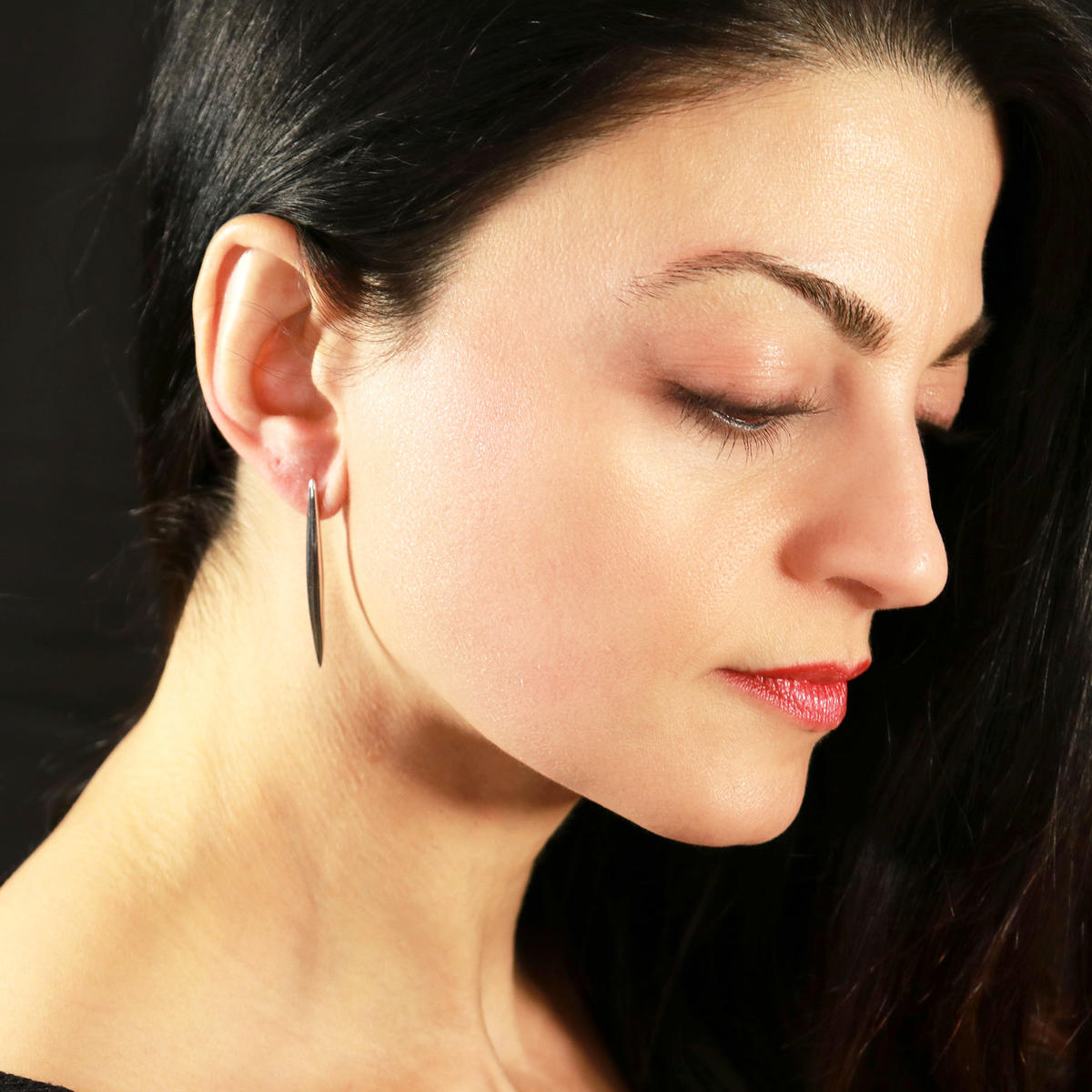 essentia large double taper post earrings