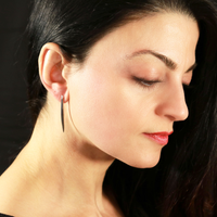 essentia large double taper post earrings