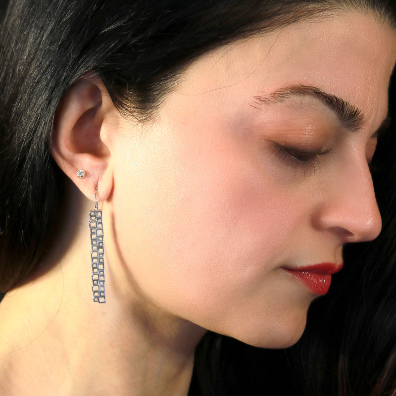 solinas double line dangle earrings