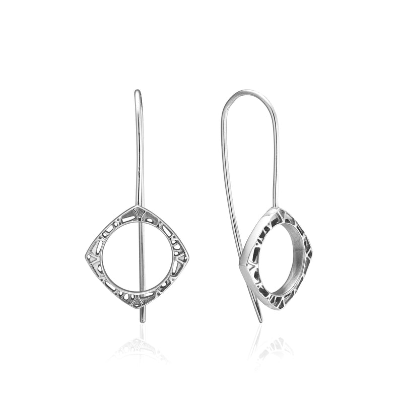 aperta diamond shape dangle earrings