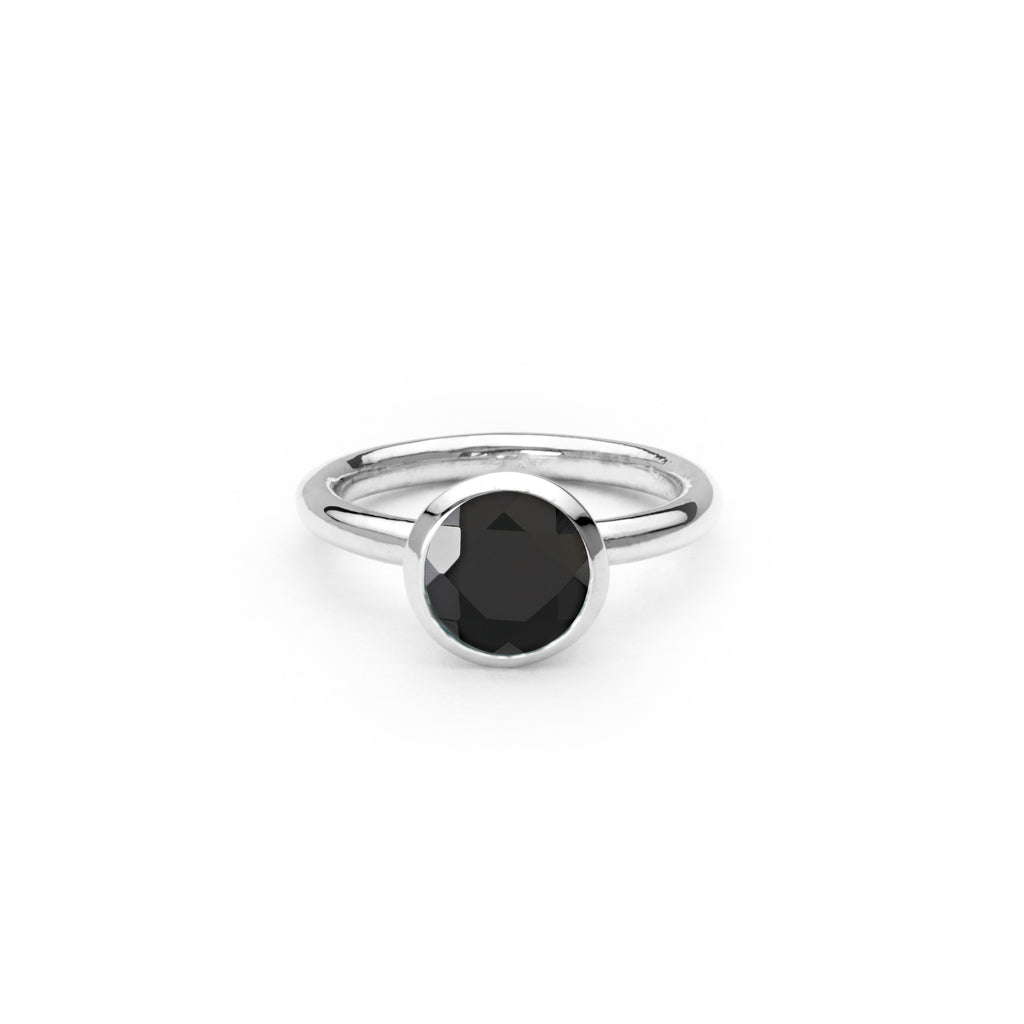 chroma round 8mm onyx ring – Kelly Jacobson Studios